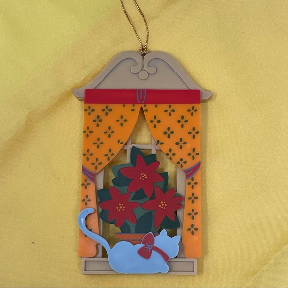 Vintage 80s Peekaboo Kitty Cat Window Ornament Hanging Decor - Picture 4 of 14